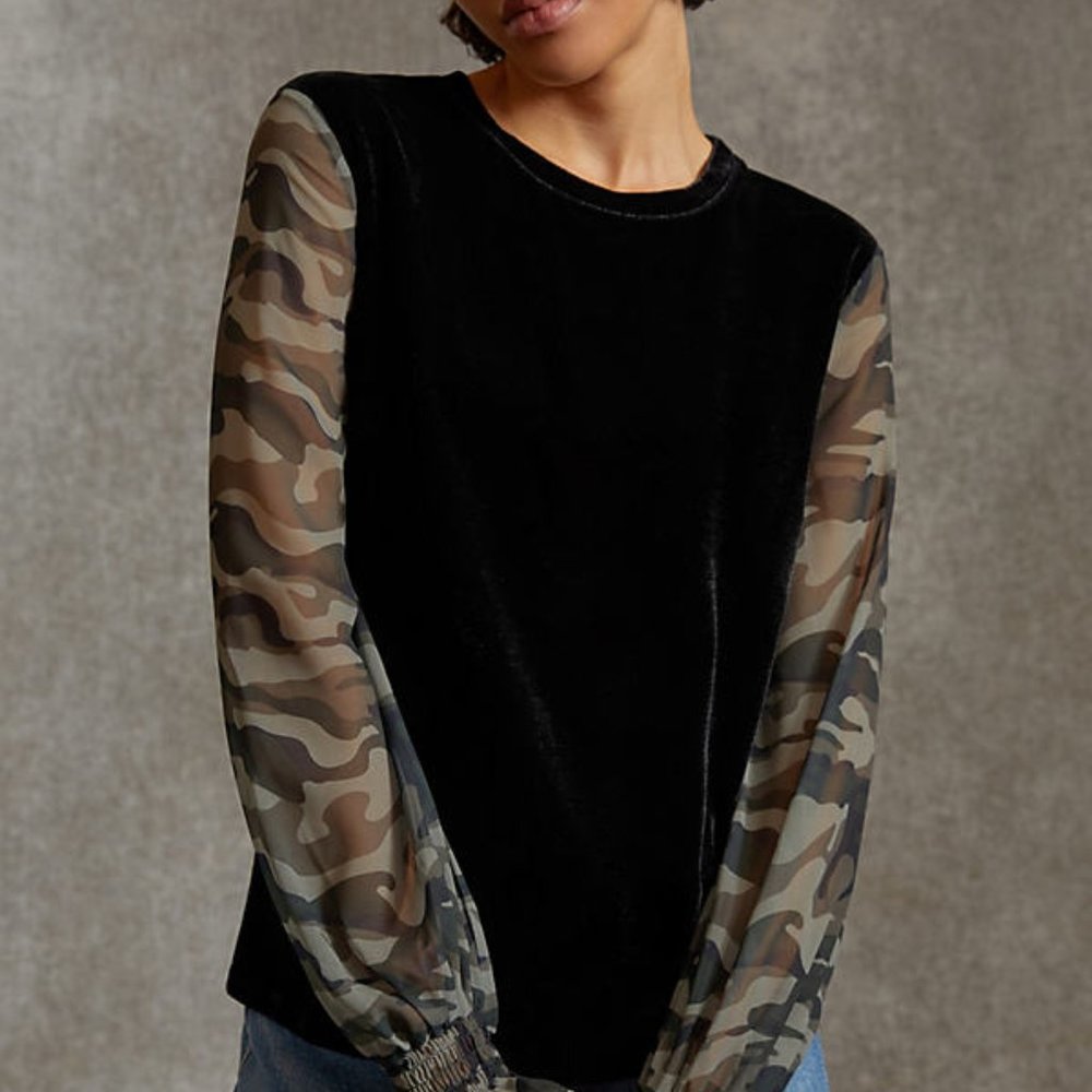 Black Velvet Top Size 8